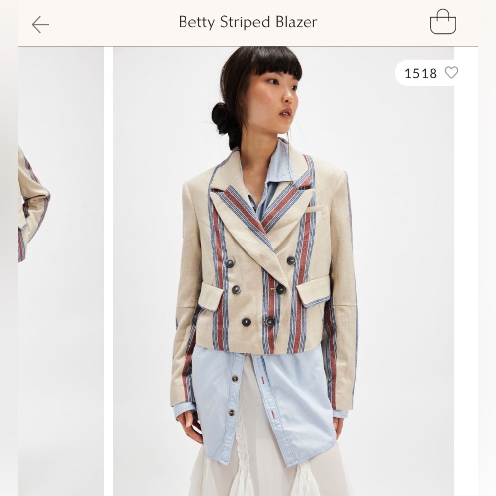 Free People Betty Striped Blazer